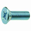 Midwest Fastener 1/4"-28 x 3/4 in Phillips Flat Machine Screw, Zinc Plated Steel, 35 PK 34582